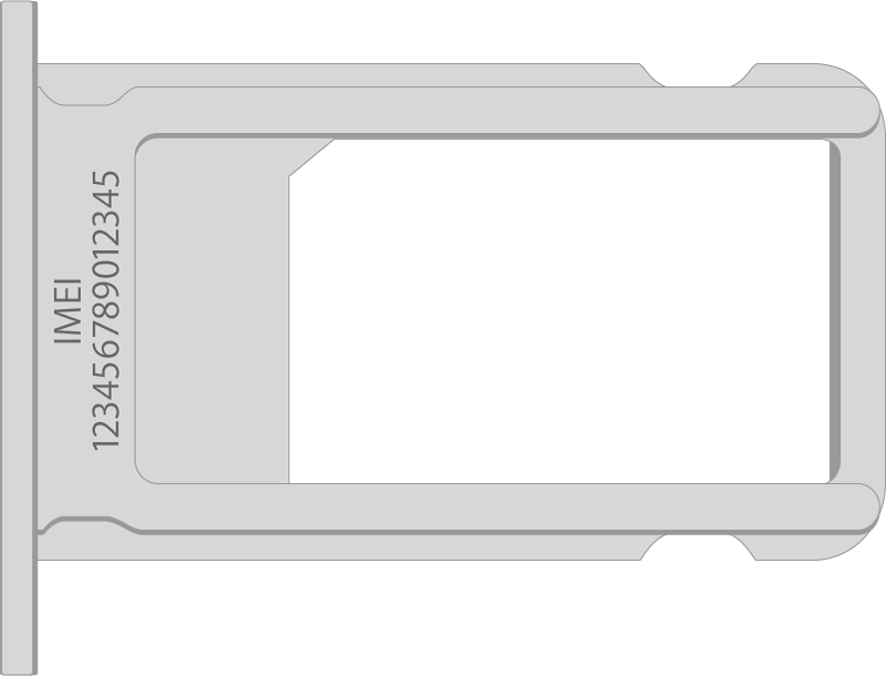 iPhone SIM 卡托上的 IMEI